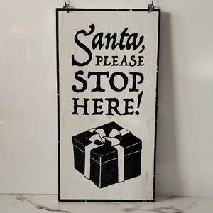 Double Sided Black and White Wall Sign